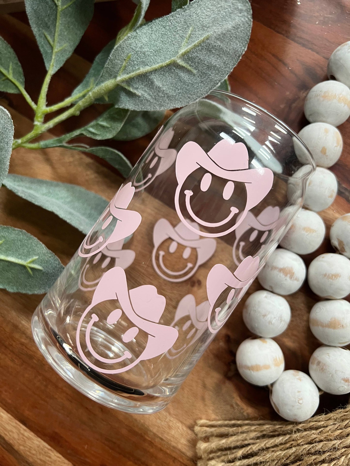 Cowboy, Cowgirl, Western Beer Can Glass, Howdy, Iced Coffee