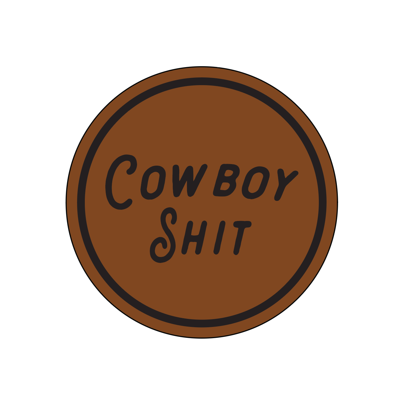 Cowboy Shit Leather Coaster