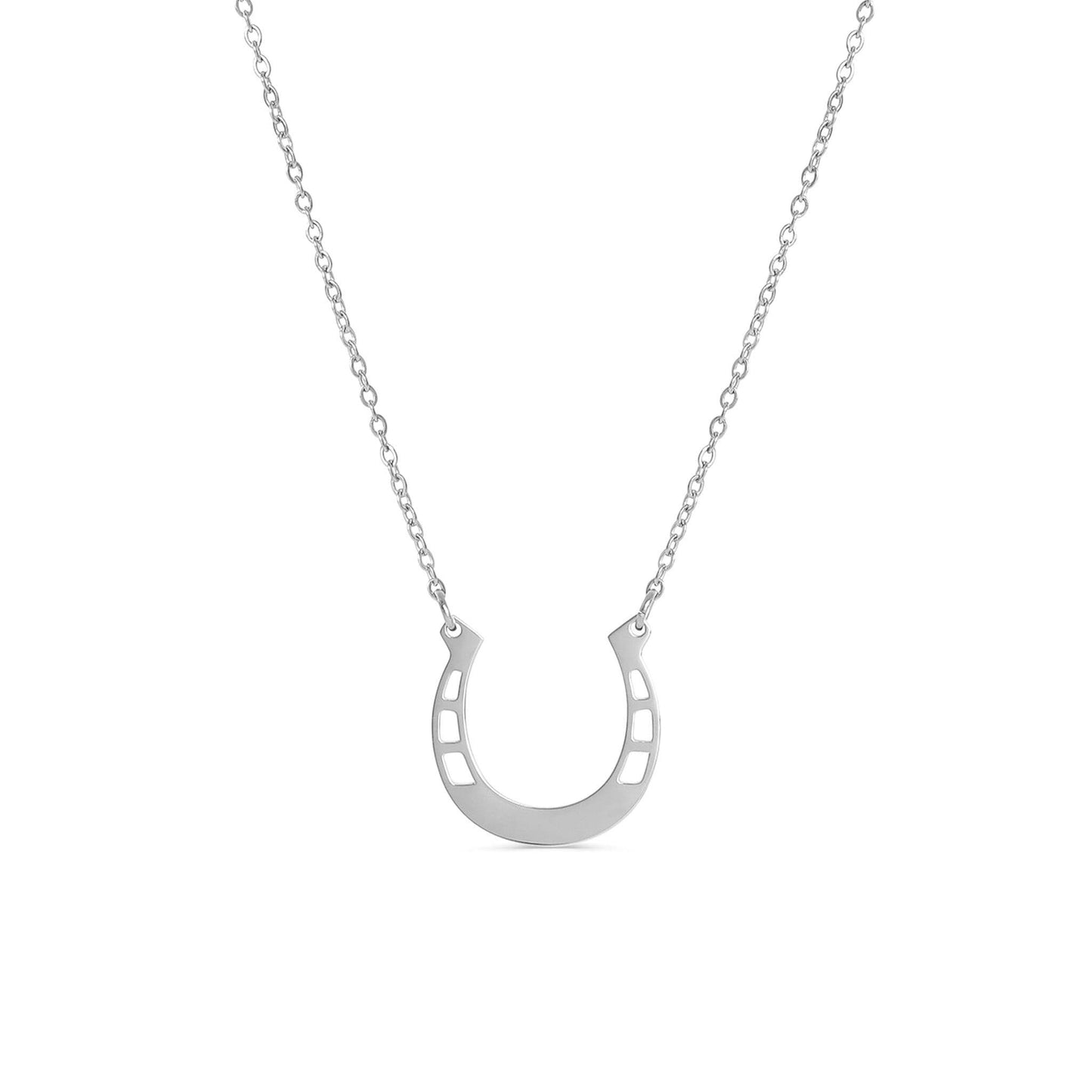 Durango 18” Horseshoe Necklace: Silver