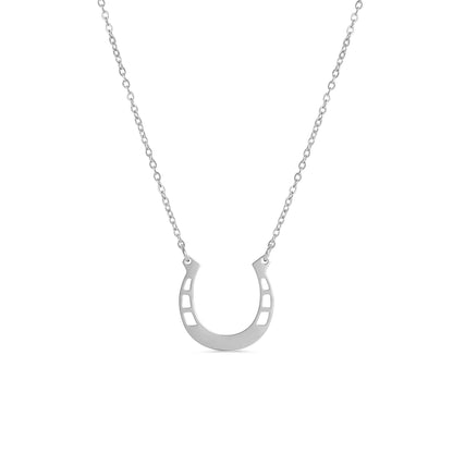 Durango 18” Horseshoe Necklace: Silver