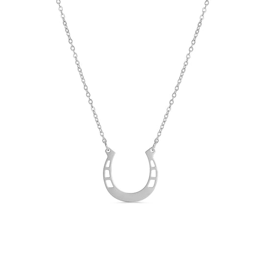 Durango 18” Horseshoe Necklace: Silver