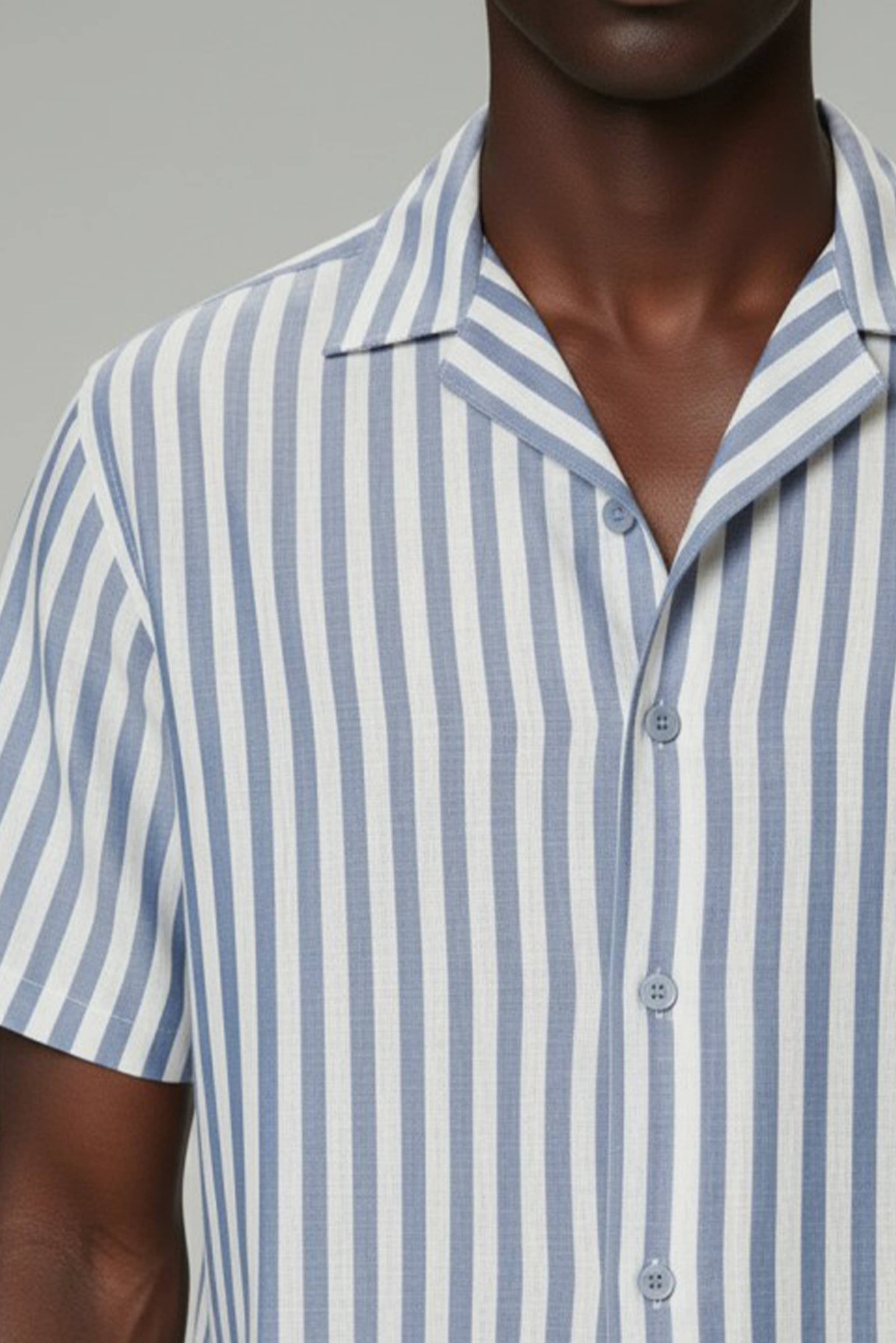 Camp Collar Shirt / Cuban Collar Shirt / Cabana Shirt: HB-88/01 SKY / 2XL