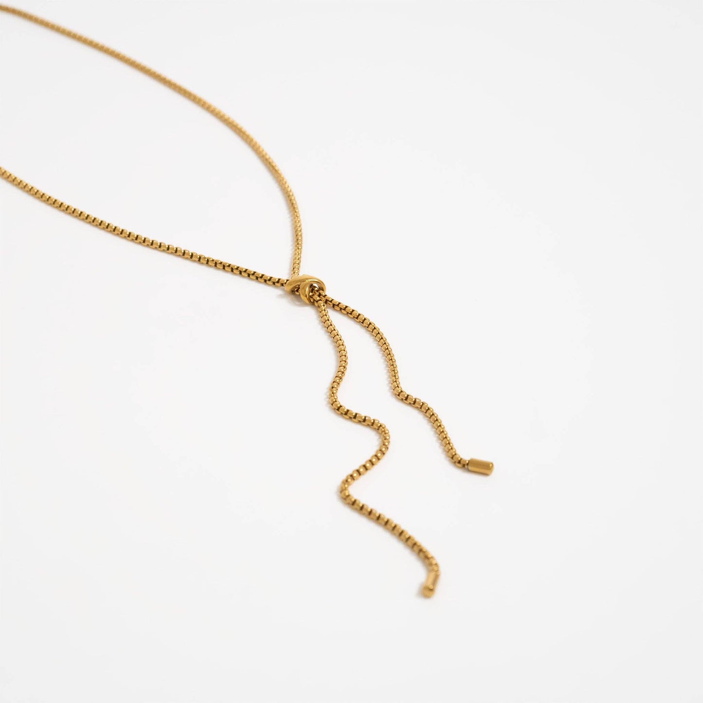 Willa 18K Gold Stainless Steel Bolo Necklace : Gold