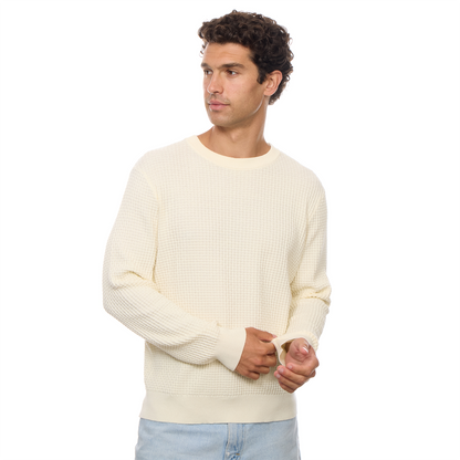 Allen 100% Cotton Sweater: Cream