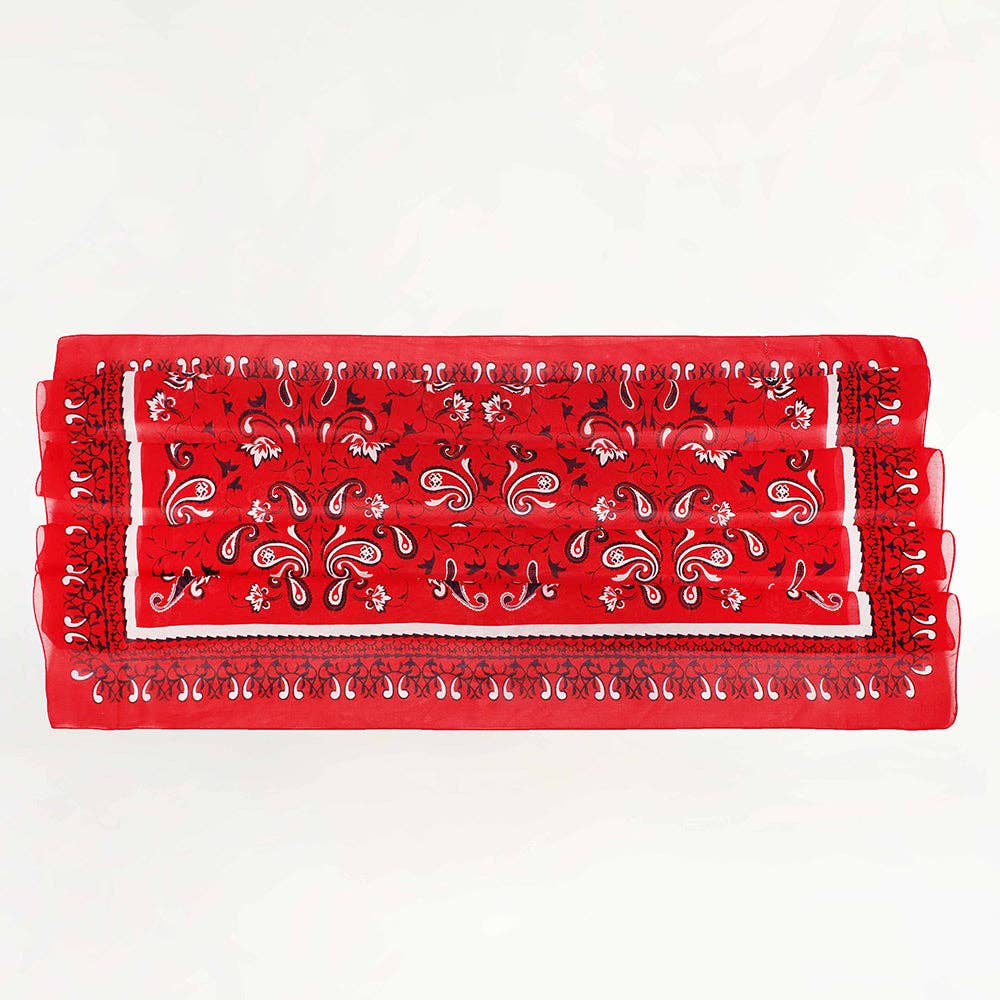 Loyal West Bandana Canyon Silk Scarves Scarlet: In Scarlet / Single