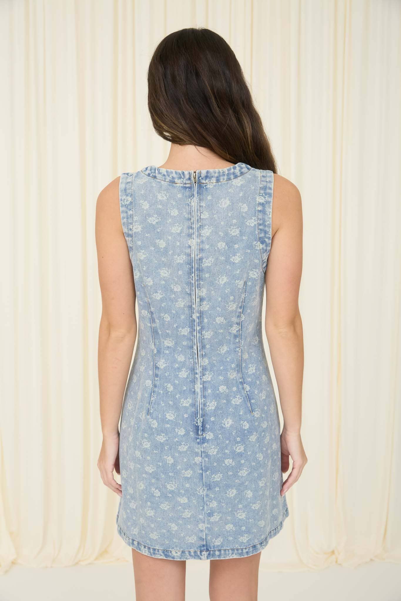 Meadow Fade Denim Mini Dress