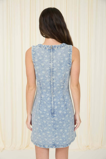 Meadow Fade Denim Mini Dress