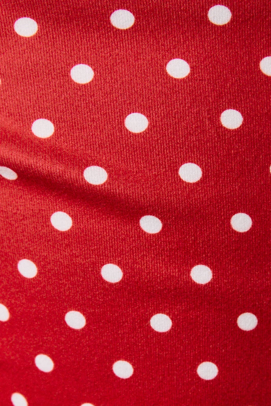 Luci Off Shoulder Top with Side Ruch: Red-White Polka Dot