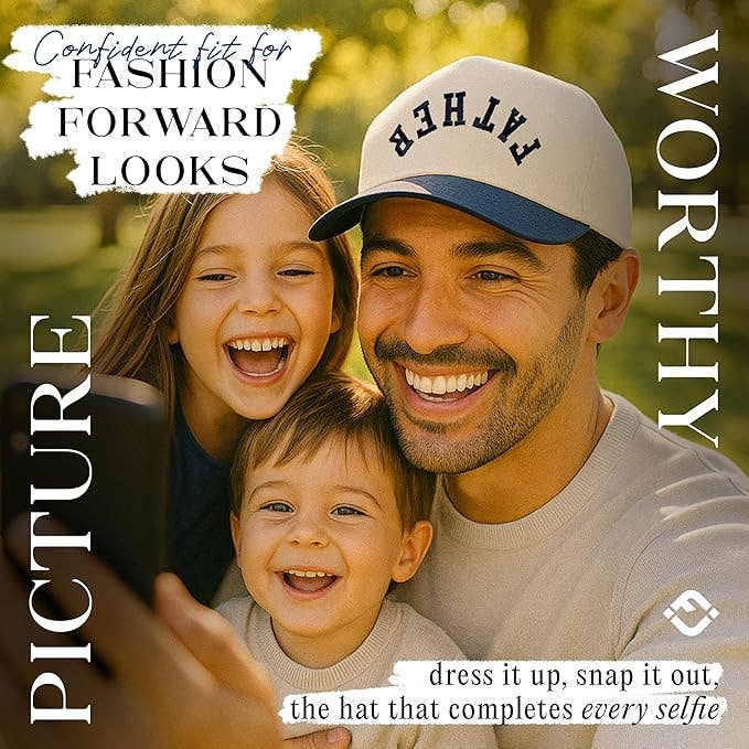 Two Tone Cap - Father (Upside Down) - Navy/Beige