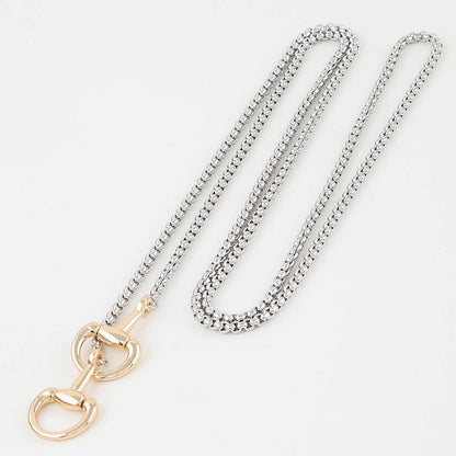 Polished Toggle Loop Box Chain Necklace: GSL