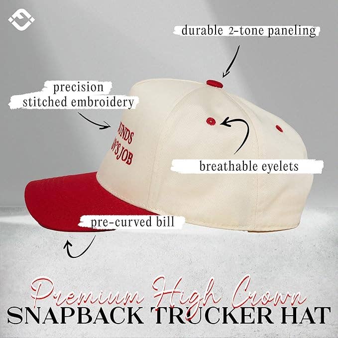 Two Tone Cap - That Sounds Like a Man's Job - Red/Beige