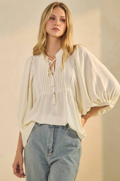 Calla Flowy Blouse: Ivory