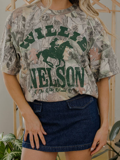 Willie Nelson Arch Horse Licensed Camo Tee: 2XL