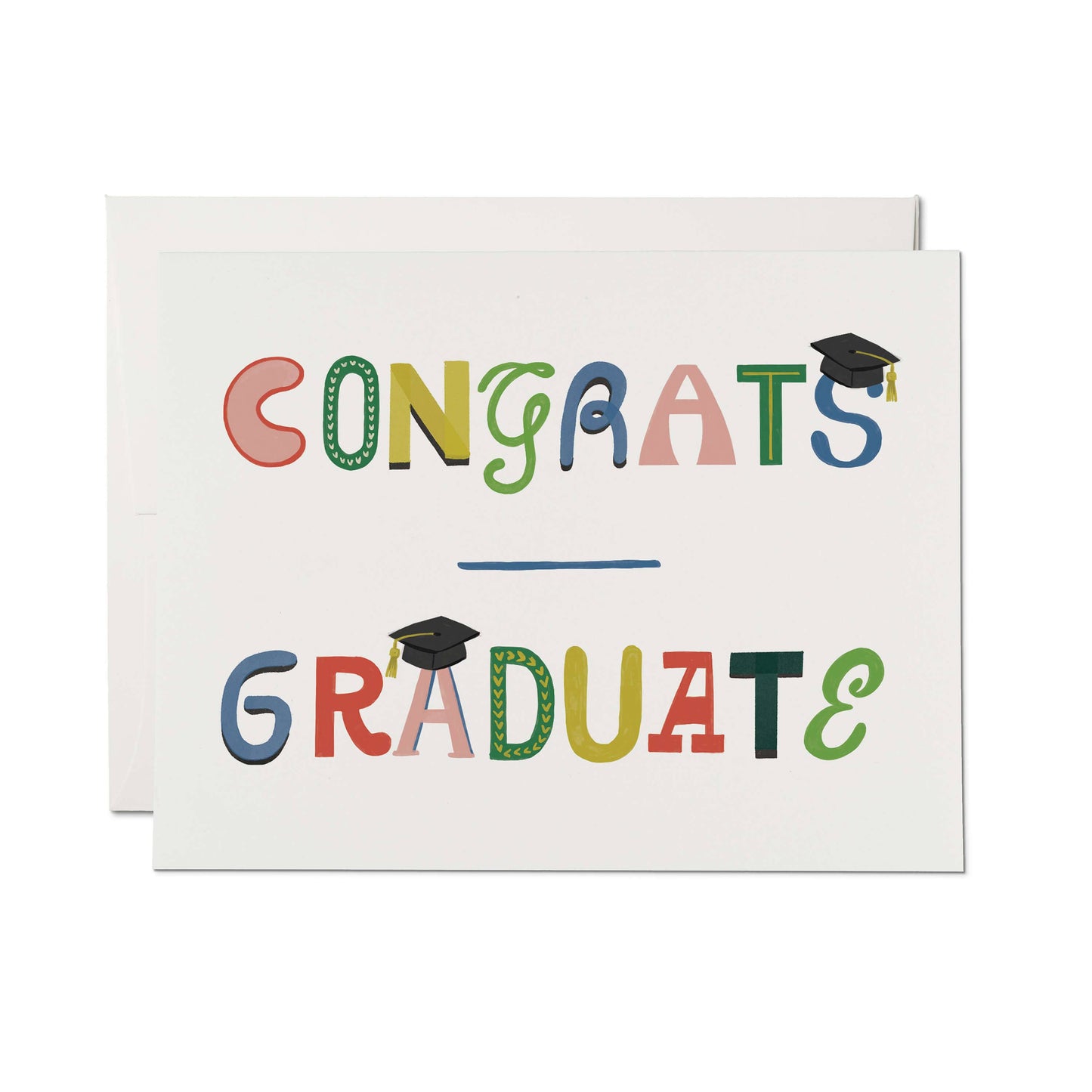 Graduate Typography greeting card: Single