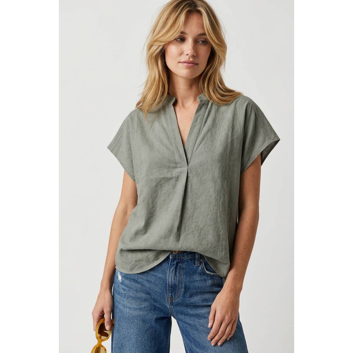 Soft Matte Drop Shoulder Blouse: Wine / S