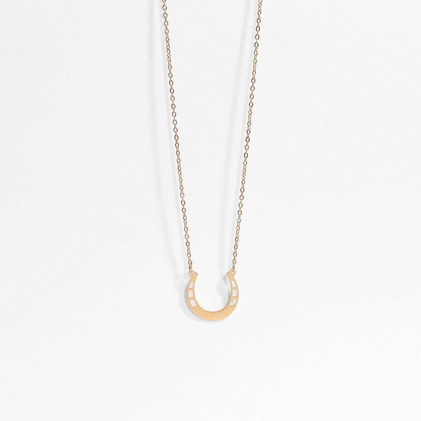 Durango 18" Horseshoe Necklace: Gold
