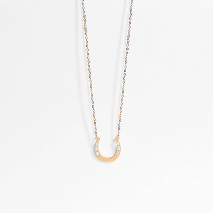 Durango 18" Horseshoe Necklace: Gold