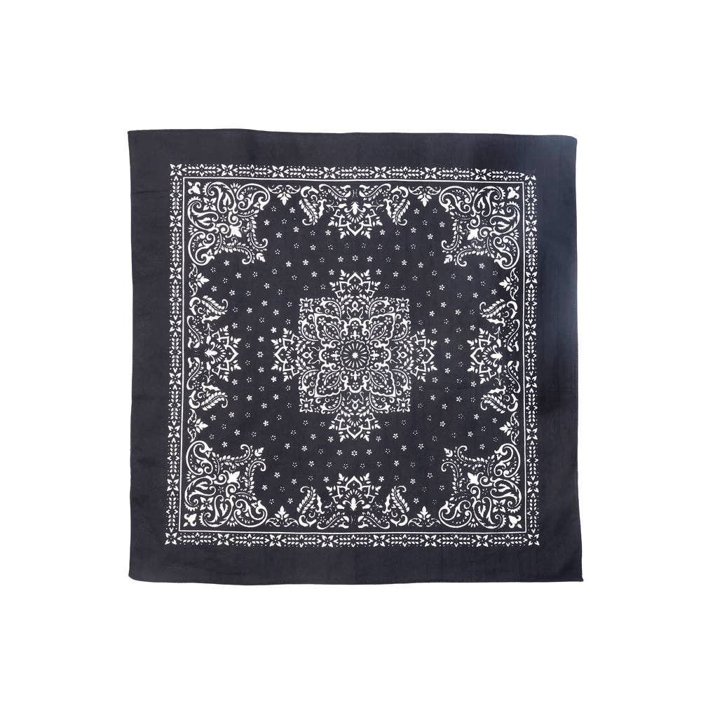 Rider's Moon Bandana in Ranch Black: Black / SINGLE