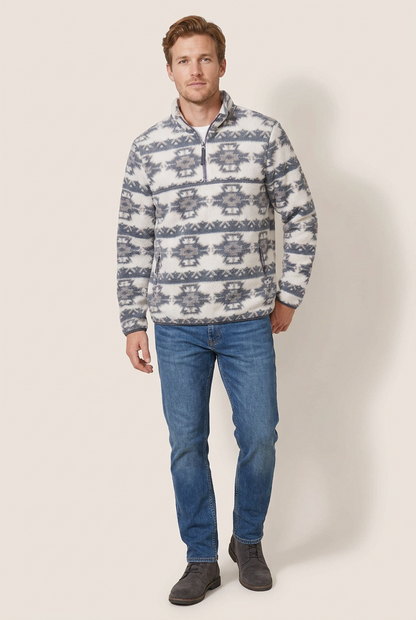Pumice Stone Kismet Subzero Heavy Printed Fleece 1/4 ZIp Pullover