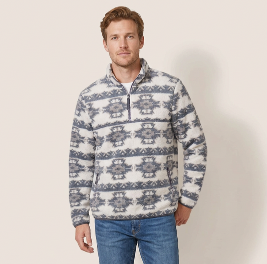 Pumice Stone Kismet Subzero Heavy Printed Fleece 1/4 ZIp Pullover