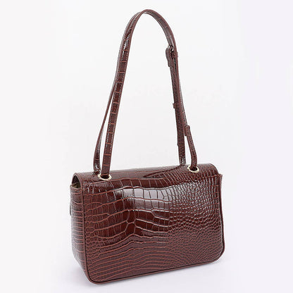 Croc Patent Leather Flap Bag: CF