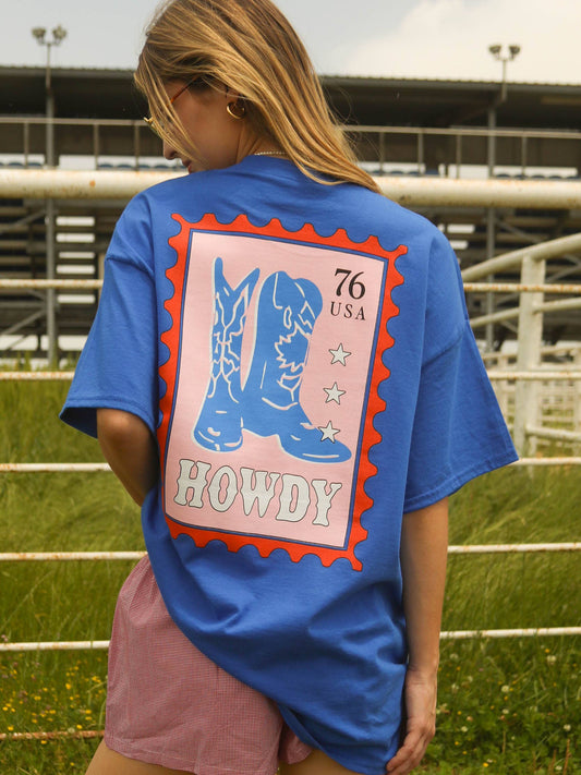 HOWDY STAMP TEE (FRONT + BACK)