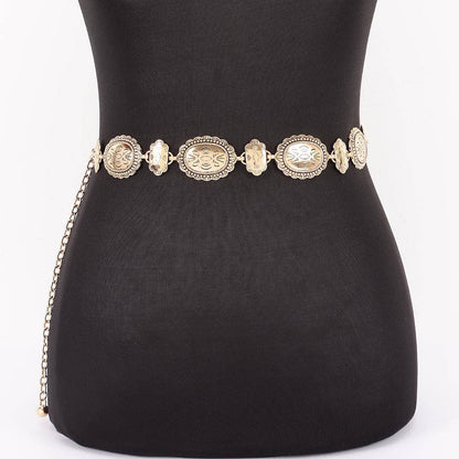 Vintage Metal Chain Belt: SL