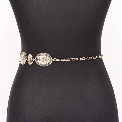 Vintage Metal Chain Belt: SL