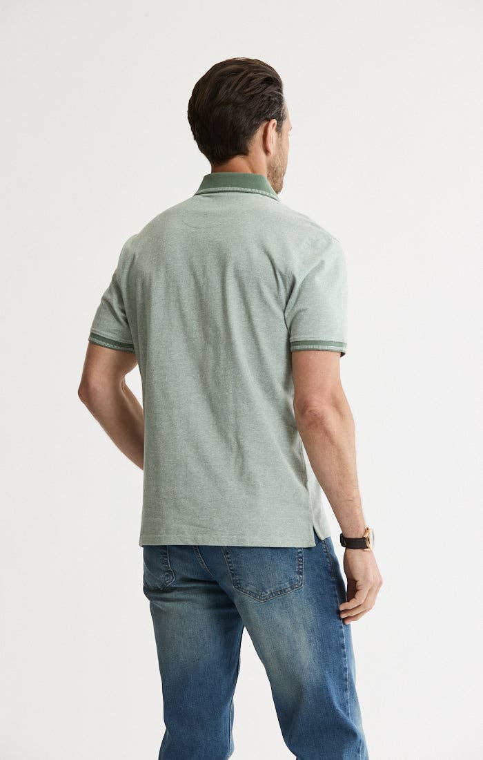 Luxe Brushed Knit Polo: GREEN