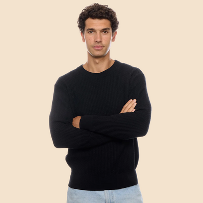 Allen 100% Cotton Sweater: Black