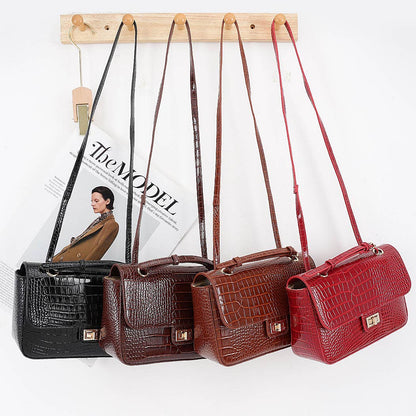 Croc Patent Leather Flap Bag: CF