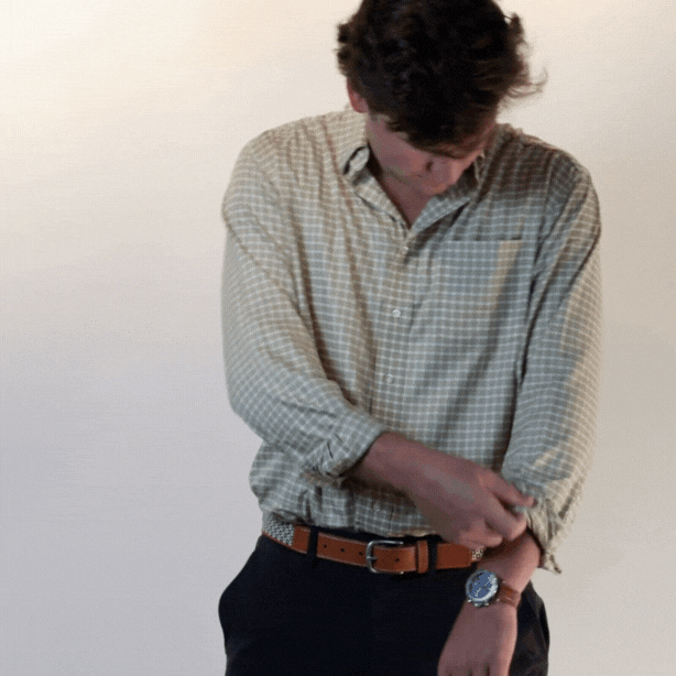 Performance Button Down: Tan