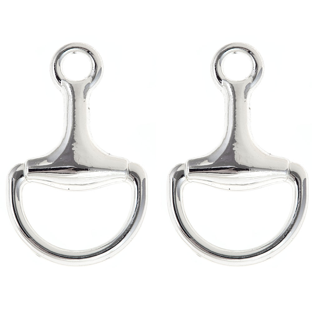 Horsebit Earrings: Silver