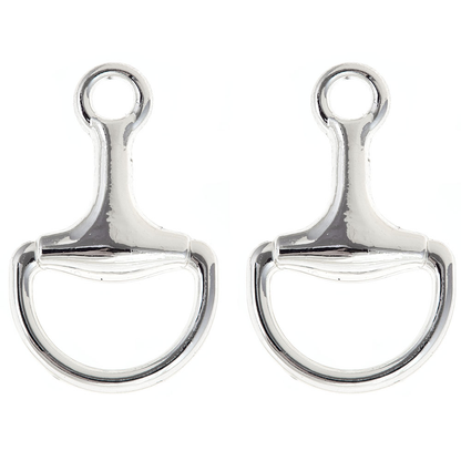 Horsebit Earrings: Silver