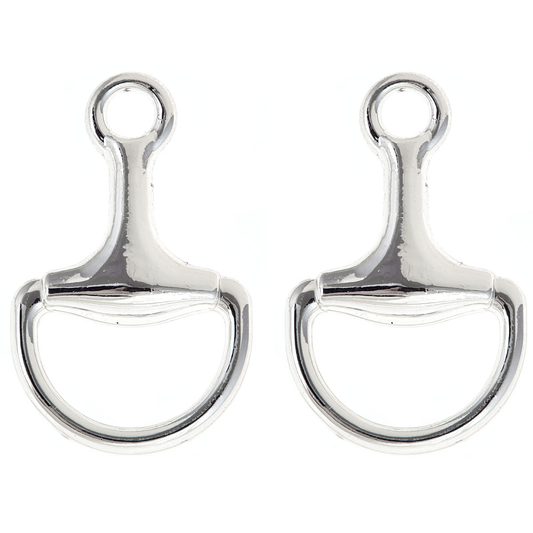 Horsebit Earrings: Silver