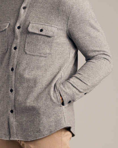 Light Heather Gray Shirt Jacket