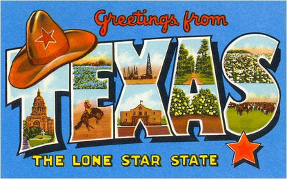 Magnet TX-213 Greetings from Texas