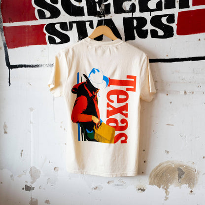 Texas Cowboy Heritage Heavy Unisex T-Shirt: Cream