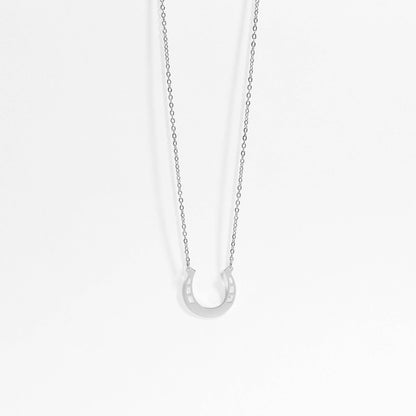 Durango 18” Horseshoe Necklace: Silver