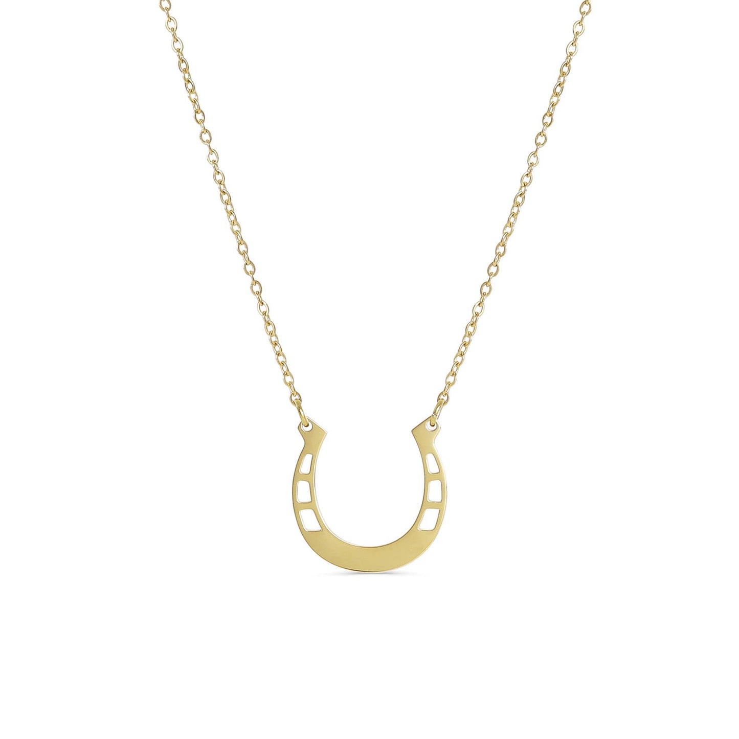 Durango 18" Horseshoe Necklace: Gold