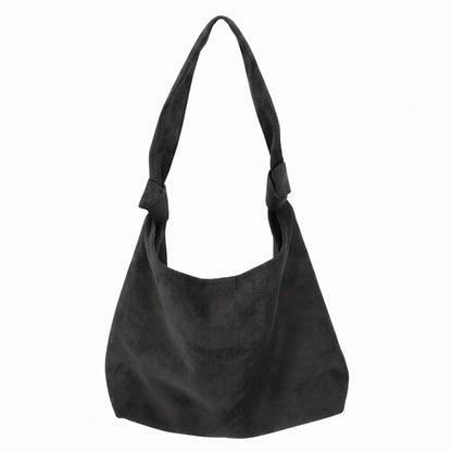 Knotted Faux Suede Hobo Bag: EP