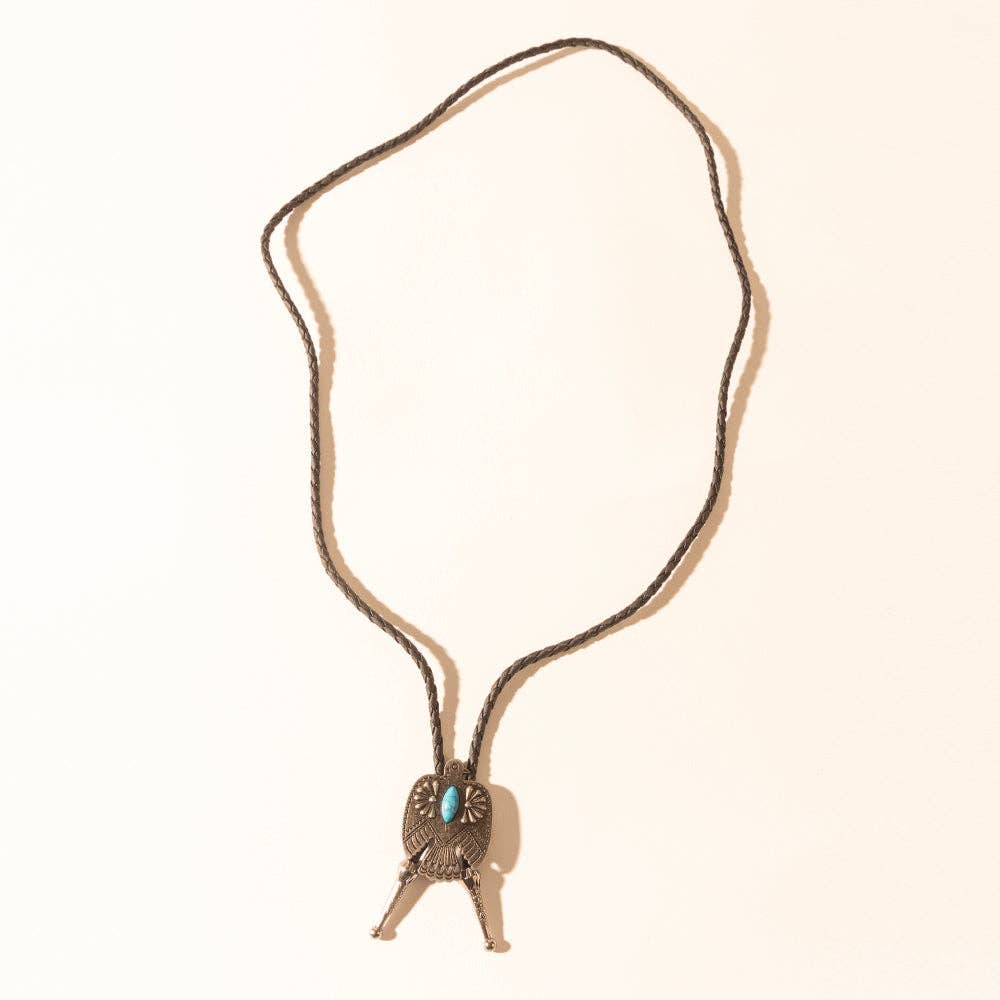 Mystic Skies Bolo Tie in Mesa Turquoise: Mesa Turquoise