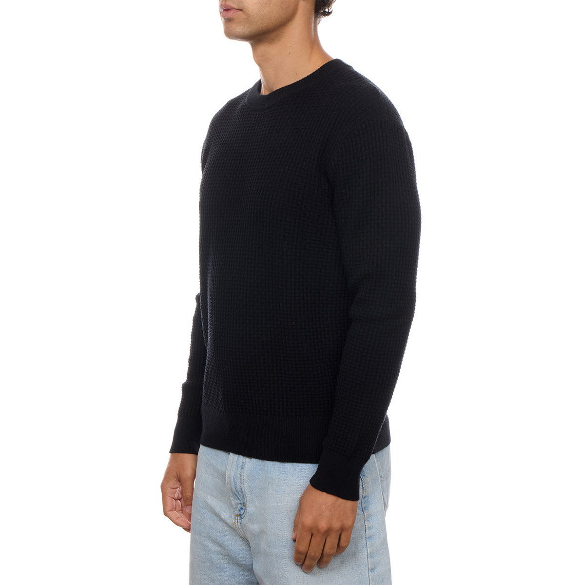Allen 100% Cotton Sweater: Black