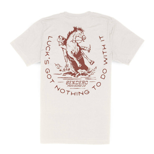 No Luck T-Shirt: Vintage White