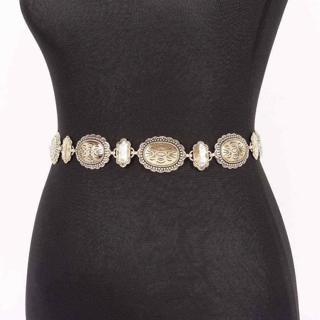 Vintage Metal Chain Belt: SL