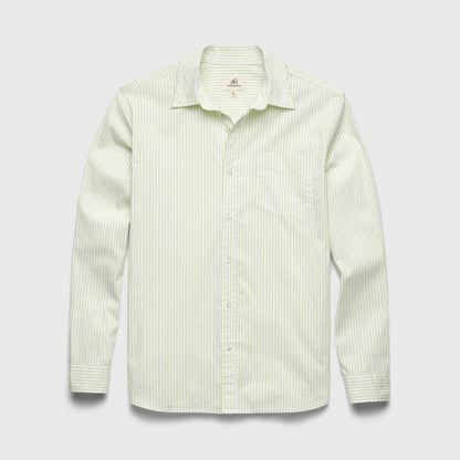 Brian Pinstripe Shirt: Margarita Green