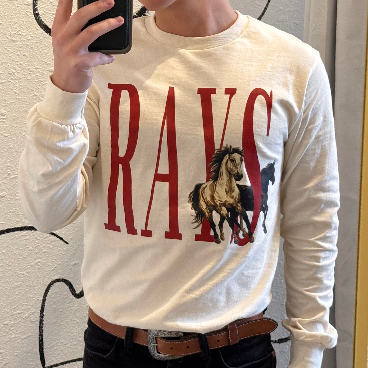 Ray’s Stampede Tee: Natural Long Sleeve