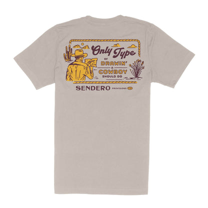 Cowboy Drawin' T-Shirt: Sand
