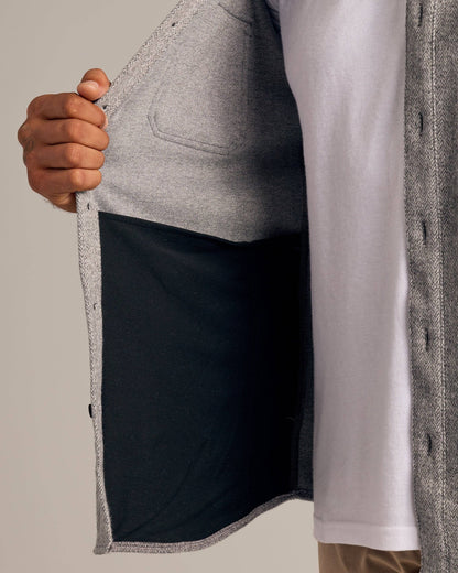 Light Heather Gray Shirt Jacket