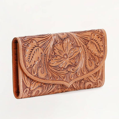 Loyal West Gloriana Wallet: In Handtooled Leather